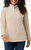 32 Degrees Heat Women's Mock Neck Fleece 1/4 Zip Pullover Sweater, Tan, Medium