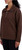 Kirkland Signature Women's Ottoman Half-Zip Ribbed Sweatshirt, Brown, Medium