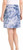 Hilary Radley Women's 4 Way Stretch Pull-On Skirt, Pockets And Tie Drawstring, Blue, Large