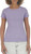 DKNY Women's Short Sleeve Crew Neck T- Shirt, Purple, Large