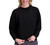 DKNY Women's Long Sleeve Logo Fleece Lined Crewneck Pullover Sweatshirt, Black, Medium