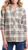 Weatherproof Vintage Women Classic Fit Long Plaid Flannel Shirt, Green, X-Large
