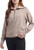 Danskin Women's Luxe Half Zip Pullover Sweater, Chai Heather, Medium