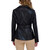 Kenneth Cole Women's Belted Faux Leather Jacket, Black, X-Small