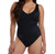 TYR Women's One Piece Swimsuit, Snug fit, Black, 2X-Large