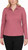 Greg Norman Women's Long Sleeve Ribbed 1/4 Zip Top, Red, Medium