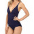 Tommy Bahama Pearl Over-The-Shoulder V-Neck One Piece, Navy, 6