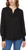 Buffalo David Bitton Women's Long Sleeve Cozy V-Neck Top, Black, Large