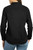 J.A.C.H.S. Women's Collared Long Sleeve Velvet Shirt, Black, Large