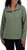 Kirkland Signature Women's Ottoman Half-Zip Ribbed Sweatshirt, Green, Medium