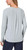 Mondetta Women's Ribbed Long Sleeve Top, Light Blue, 2X-Large