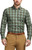 IZOD Men's Modern Fit Luxe Touch Twill Long Sleeve Button Down Shirt, Green, X-Large
