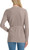 Splendid Women's Belted Button Front Long Sleeve Cardigan, Taupe, Large