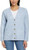 Ella Moss Women's Button Front Cardigan, Relaxed Fit, Blue, Large