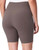 Mondetta Women's Active Moisture Wicking Ribbed Bike Short, Brown, X-Small