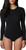 Florence by Mills Women's Softie Cotton Bodysuit, Black, Large