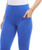 Danskin Women's Workout Yoga Pants High Waisted Active Leggings Side Pockets, Dazzling Blue, Medium
