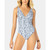 Calvin Klein Women's V-neck Tummy-Control One-Piece, Multi, 18
