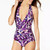 Calvin Klein Halter Side Pleated One Piece Swimsuit,  Multi, 16