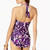 Calvin Klein Halter Side Pleated One Piece Swimsuit,  Multi, 16