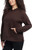 Danskin Women's Long Sleeve Melange Hoodie Pullover, Espresso Heather, Small