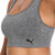 PUMA 2 Pack Seamless Sports Bra Square Neck Design, Black/Gray, Medium