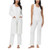 525 Women's 3 Piece Lounge Set, Cream, Large