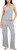 Live2Lounge Women’s 3 Piece Picot Ribbed Pajama Lounge Set, Gray, Large