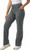 32 Degrees Wide Leg Pants Woman Ribbed Semi Flare Yoga Pants, Green, X-Large