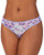 OnGossamer Womens Mesh Printed Hip Thong Panties, Seceret Garden Rich Dahlia, M