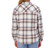 Sage Ladies Plush Shirt Jacket Soft Sherpa Lined, Cream Multi, 2X-Large