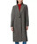 Bernardo Long Coat Women's, Button Closure, Micro Houndstooth Print, Brown, Large