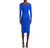 Chiara Boni La Petite Robe Tushana Square Neck, Sheath Dress, Azulejo, 16