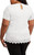Teddi Rose Women's Lacy Keyhole Top, White, X-Small
