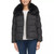 DKNY Women's Faux Fur Trim Collar Puffer Coat, Black, 2X-Large