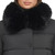 DKNY Women's Faux Fur Trim Collar Puffer Coat, Black, 2X-Large