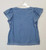 Tommy Bahama Women's Denim Blouse Ruffled Futter Sleeves, Blue, Small