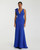 Mac Duggal Sleeveless, V Neck Bow Detail Mermaid Gown, Royal Blue, 12