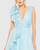 Mac Duggal Ruffle Shoulder, V-Neck, Chiffon Gown, Powder Blue, 6