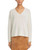 Eileen Fisher V-Neck Pullover, Fine Organic Cotton, Bone, Large