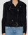 Belstaff Women's Langtry Cotton Velvet Moto Jacket, Black, 42