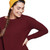 United By Blue Himley Waffle Sweater, Cuffs And Hem Band, Plum, Large