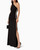 Halston Amira Crystal Band Gown Jersey One Shoulder Gown Dress, Black, 4