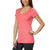 KIRKLAND Signature Women's Short Sleeve V-Neck Tee Shirt, Coral, X-Small