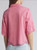 Beach Lunch Lounge Women's Blue Clo Eyelet Border Button Up Shirt, Frozen Rasberry, Medium