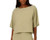 Adrianna Papell Relaxed Fit Short Sleeve Dolman Top, Green, Medium