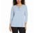 Banana Republic Women's V-Neck 3/4 Length Sleeves Shirt, Blue, X-Large