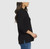 Matty M Women's Collared 3/4 Sleeve Top, Black, Small