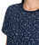 Hilary Radley Women's Short Sleeve Blouse, Navy, Large
