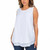 Cristina B Women's Shirttail Hem Sleeveless Top, Bright White, Large
